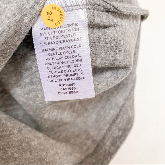 Nordstrom bp. V-Neck Short Sleeve Tee Grey Size Large - Picture 7 of 9